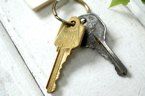 ニューヨーク・ホームセンター USA アドバタイジング ・ヴィンテージ ・キーホルダー&古鍵2本付