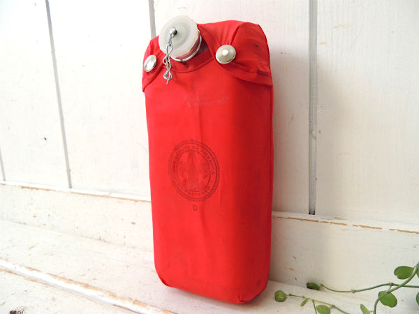 BOY SCOUTS ボーイスカウト・アメリカ・60〜70s・ビンテージ・アルミ 水筒・レッドカラー