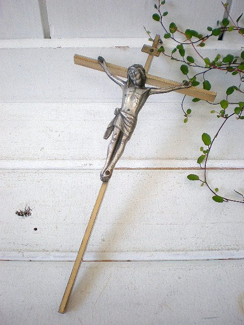 十字架　アンティーク・キリスト・壁掛け