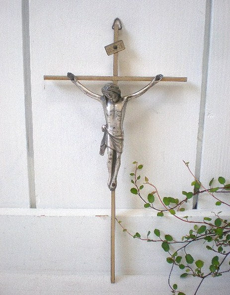 十字架　アンティーク・キリスト・壁掛け