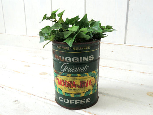【MOCHA-JAVA・COFFEE】1950s~テキサス・ビンテージ・コーヒー缶・ガーデニング