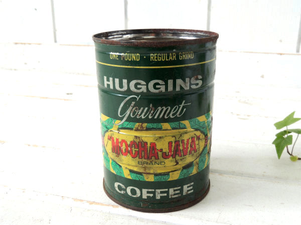 【MOCHA-JAVA・COFFEE】1950s~テキサス・ビンテージ・コーヒー缶・ガーデニング
