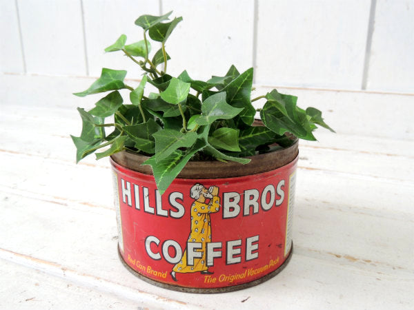 【HILLS BROS】ヒルスコーヒー・ブリキ製・ヴィンテージ・コーヒー缶/ティン缶・USA