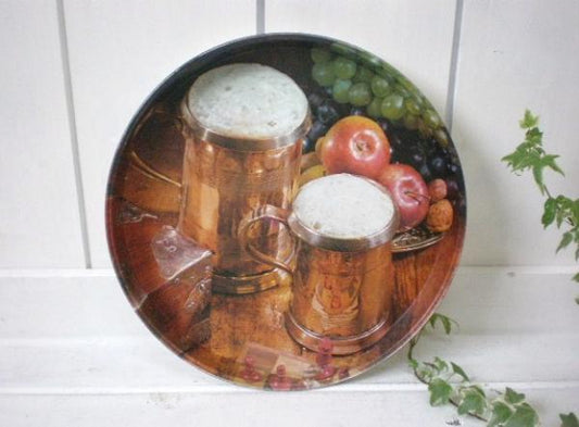 ビール Massilly FRANCE フランス　ヴィンテージ　トレイ　お盆　キッチン雑貨