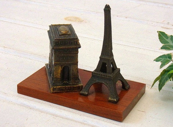 【パリ・フランス・エッフェル塔&エトワール凱旋門】アンティーク・置物・オーナメント・ペーパーウェイト