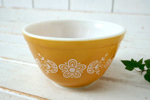PYREX オールドパイレックス バタフライゴールド ヴィンテージ ミキシングボウル Sサイズ 食器