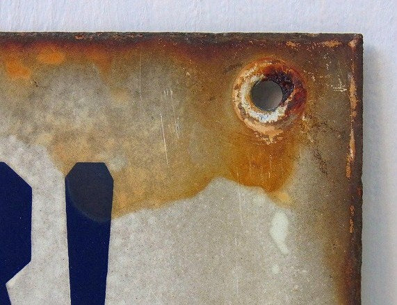 【DANGER/危険!】ホーロー製・ヴィンテージ・両面サインプレート/看板 USA