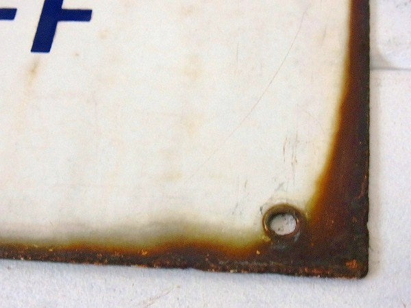 【DANGER/危険!】ホーロー製・ヴィンテージ・両面サインプレート/看板 USA