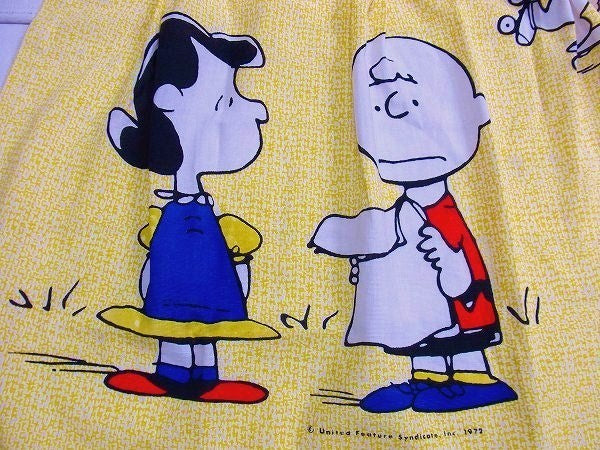 【スヌーピー】ピーナッツの仲間・70’s・ヴィンテージ・カーテン/生地 USA