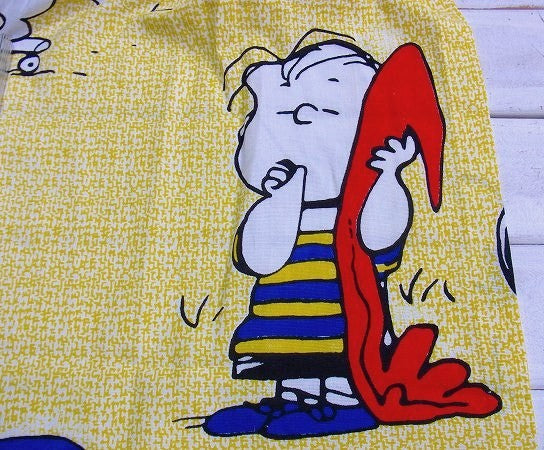 【スヌーピー】ピーナッツの仲間・70’s・ヴィンテージ・カーテン/生地 USA