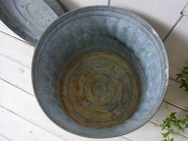 ハンドル付き・ブリキ製・ヴィンテージ・ダストボックス/ごみ箱/トラッシュカン USA