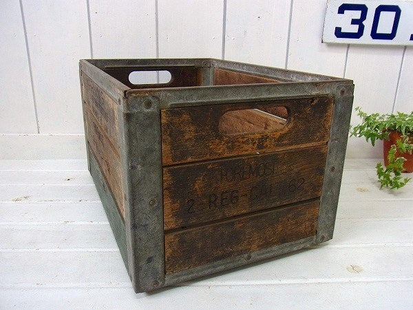 【FOREMOST】ヴィンテージ・ウッドボックス/木箱/ミルクボックス　USA