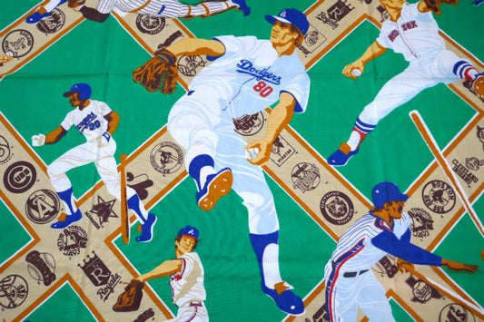 MLB メジャーリーグ ベースボール 選手&チームロゴ柄 ヴィンテージ ユーズドシーツ(1/2)
