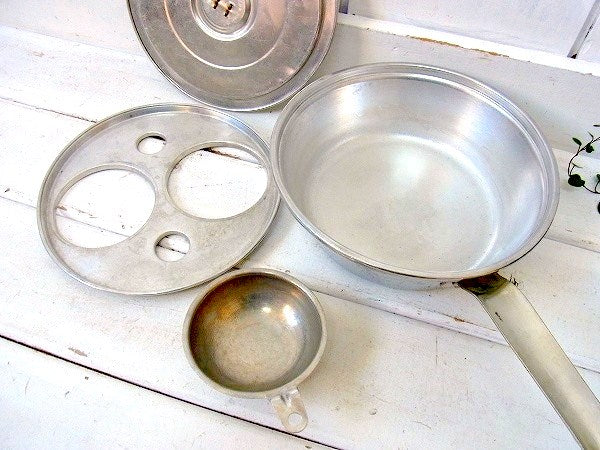 【WEAR-EVER】ポーチドエッグ・ヴィンテージ・アルミパン・鍋・USA・キッチン雑貨・調理器具