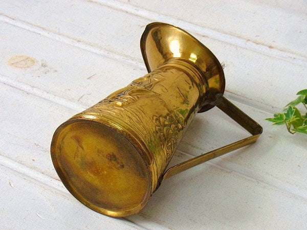 【ELPEC】イギリス・真鍮製の小さなアンティーク・ピッチャー/水差し/ジャグ