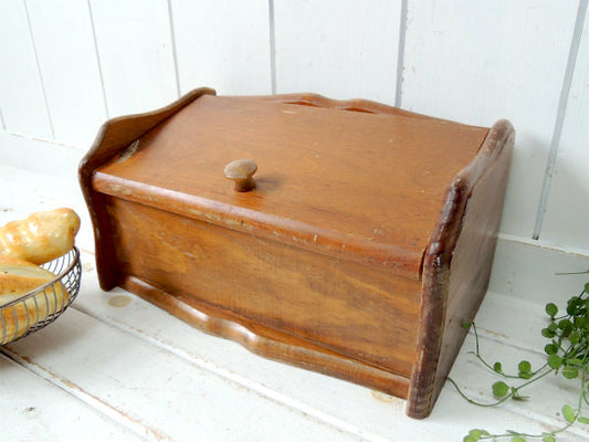 【カントリー・木製】ヴィンテージ・ブレッドケース・ブレッドボックス・木箱・キッチン収納
