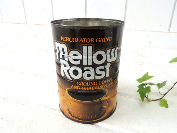 Mellow Roast Coffee・ブリキ製・ヴィンテージ・コーヒー缶 ティン缶・USA