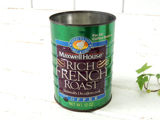 RICH フレンチ ロースト Coffee・ブリキ製・ビンテージ・コーヒー缶・USA
