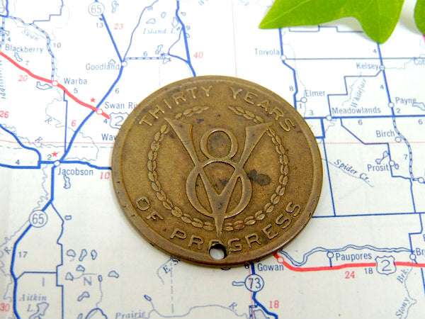 【Ford・V8】1903~33y・フォード・30周年記念メダル・ヴィンテージ・コイン