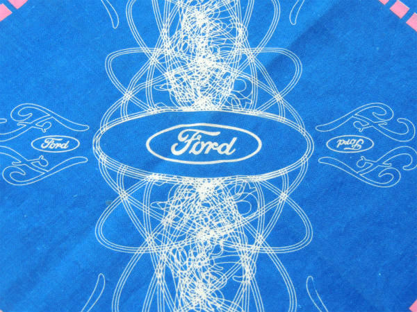 【Fordフォード】モーター・アメ車メーカー・アドバタイジング・ビンテージ・バンダナ・ピンストライプ