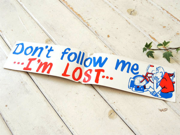 USAチョッパー自転車柄・アメリカンジョーク&メッセージ　ヴィンテージ　ステッカー　デッドストック