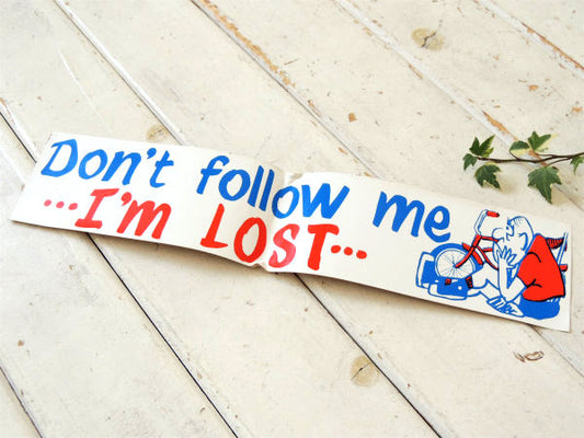 USAチョッパー自転車柄・アメリカンジョーク&メッセージ　ヴィンテージ　ステッカー　デッドストック