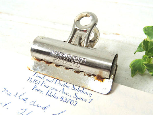 【BOSTON CLIP】 No.3.スチール製・ヴィンテージ・クリップ/ペーパークリップ・USA