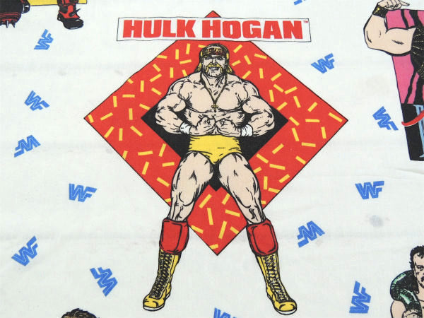【WWF】アメリカ・プロレスラー・ハルクホーガン・ビンテージ・ユーズドシーツ・キャラクター・リング