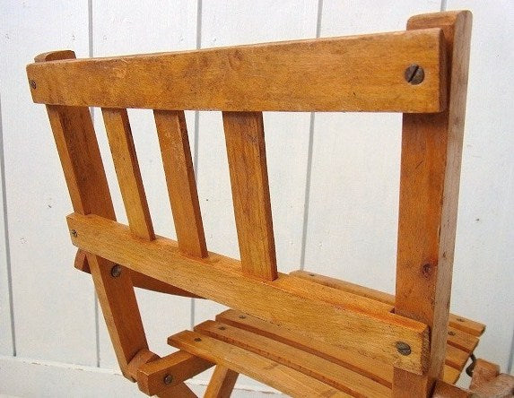 木製 子供用 折り畳み式 ヴィンテージ フォールディングチェア 子供イス チャイルドチェア キャンプ アウトドア USA