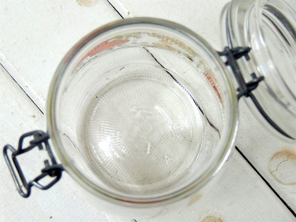 ARC フランス・ベジタブル・キノコ・70's ヴィンテージ・ガラスジャー・保存瓶・ガラス瓶 (大)