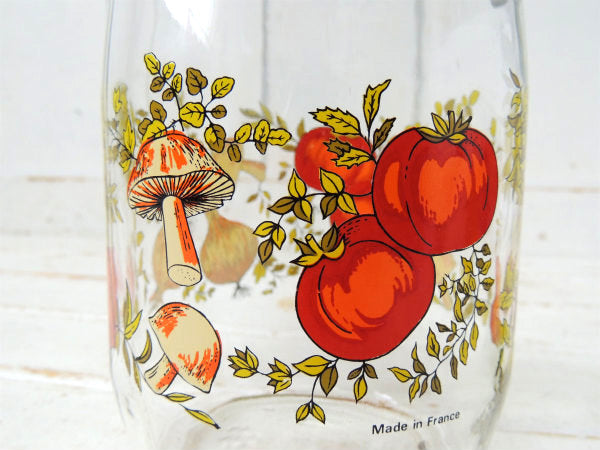 ARC フランス・ベジタブル・キノコ・70's ヴィンテージ・ガラスジャー・保存瓶・ガラス瓶 (大)