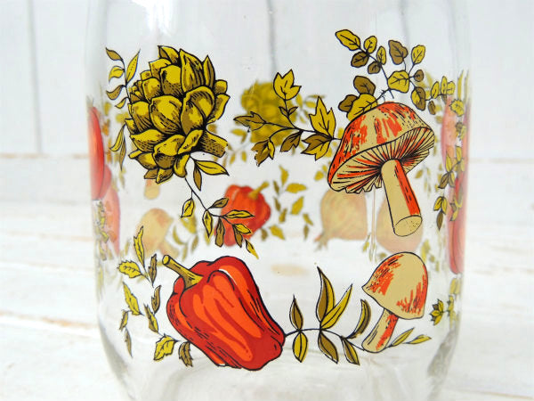 ARC フランス・ベジタブル・キノコ・70's ヴィンテージ・ガラスジャー・保存瓶・ガラス瓶 (大)