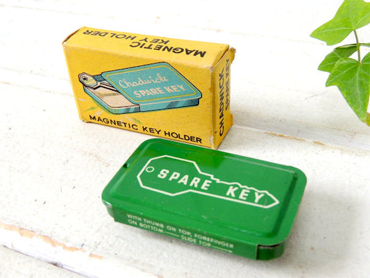 【SPARE KEY】USA・ヴィンテージ・マグネット式・ブリキ製・キー・ケース・キーホルダー