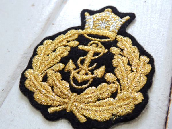 ROYAL Navy 王冠 ロイヤルネイビー・イギリス海軍・ミリタリー・ヴィンテージ・刺繍・ワッペン