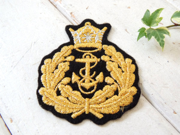 ROYAL Navy 王冠 ロイヤルネイビー・イギリス海軍・ミリタリー・ヴィンテージ・刺繍・ワッペン