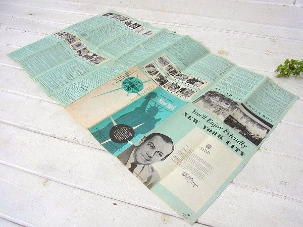 【NEW YORK】ニューヨーク・50'sヴィンテージ・マップ/地図　USA