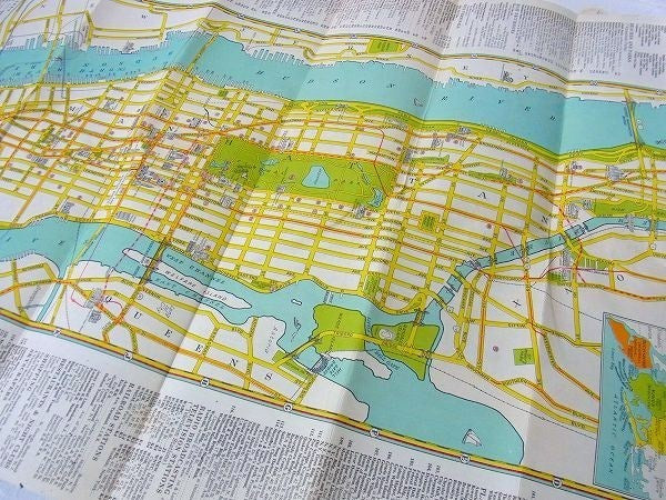 【NEW YORK】ニューヨーク・50'sヴィンテージ・マップ/地図　USA
