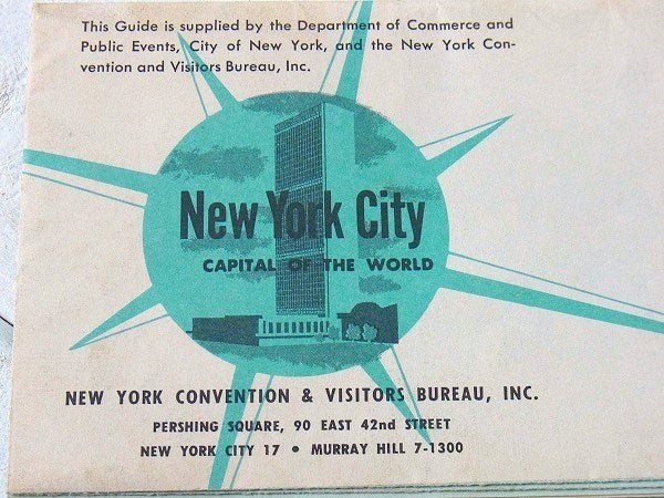 【NEW YORK】ニューヨーク・50'sヴィンテージ・マップ/地図　USA