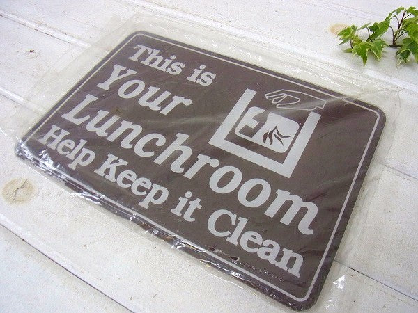 【Lunchroom】昼食室・デッドストック・ヴィンテージ・サインプレート　USA