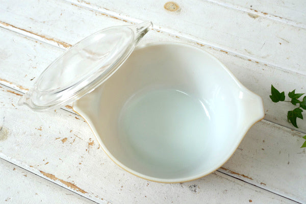 PYREX パイレックス バタフライゴールド 蓋付き ヴィンテージ シンデレラキャセロール 耐熱容器