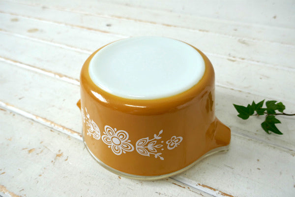 PYREX パイレックス バタフライゴールド 蓋付き ヴィンテージ シンデレラキャセロール 耐熱容器