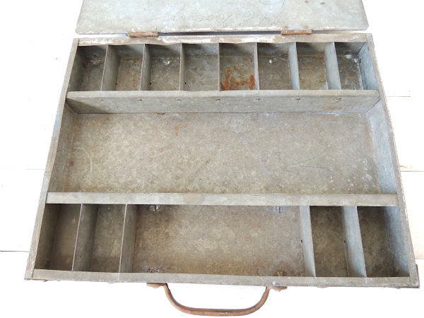 【PAKOBOX/工業系デザイン】メタル製・ビンテージ・ツールボックス/工具箱・ケース・ハンドル付き