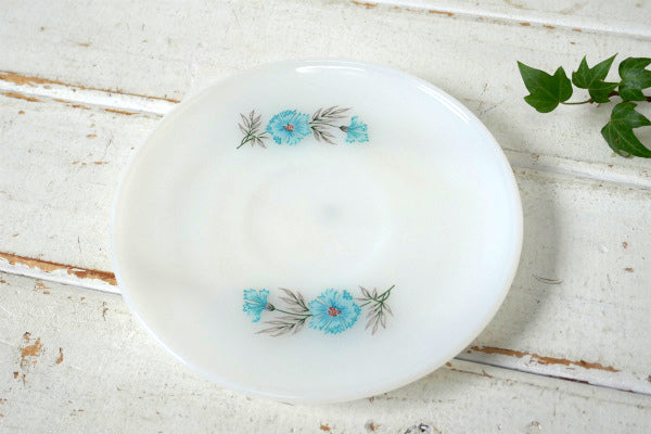 Fire King ファイヤーキング ボニーブルー 花柄 ヴィンテージ カップ&ソーサー  食器