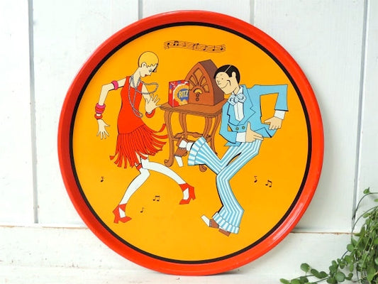 ナビスコ リッツ ダンス柄・アドバタイジング・ヴィンテージ・サービングトレイ・トレイ・お盆 看板