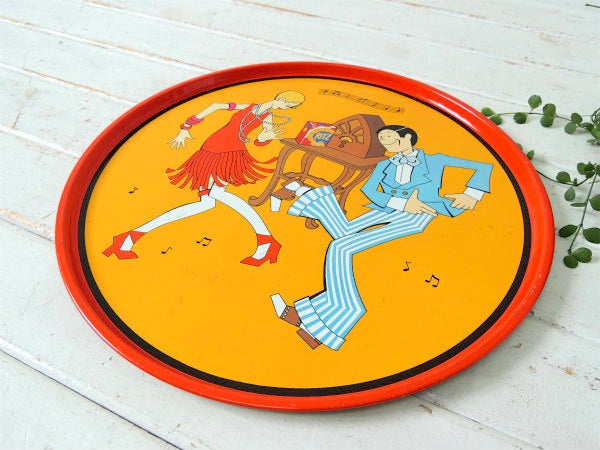 ナビスコ リッツ ダンス柄・アドバタイジング・ヴィンテージ・サービングトレイ・トレイ・お盆 看板