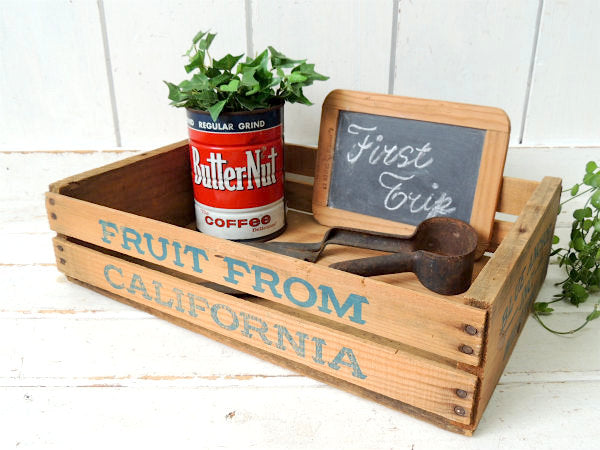 【CALIFORNIA FRUIT】カリフォルニア・ヴィンテージ・ウッドボックス・木箱・フルーツ箱