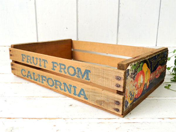 【CALIFORNIA FRUIT】カリフォルニア・ヴィンテージ・ウッドボックス・木箱・フルーツ箱