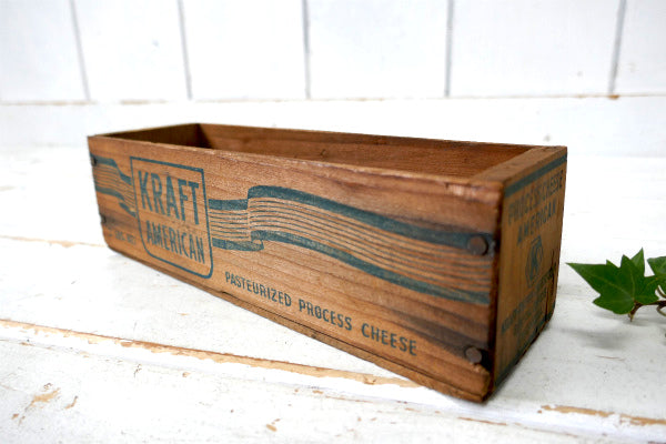 KRAFT AMERICAN クラフト社・全面ロゴ・木製・OLD・アンティーク・チーズボックス 木箱