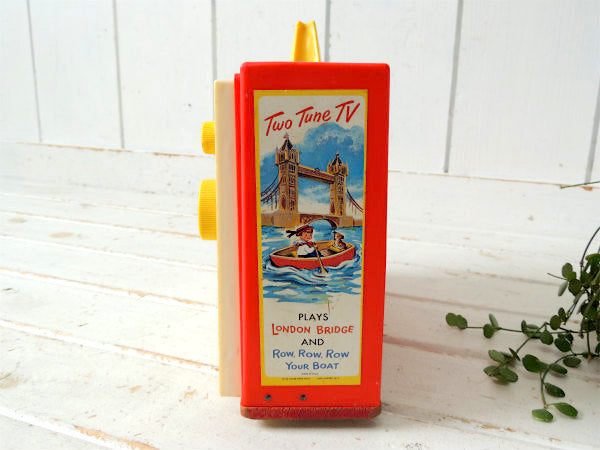 フィッシャープライス テレビ型・1960's・ヴィンテージ・オルゴール・おもちゃ・トイ ・オモチャ