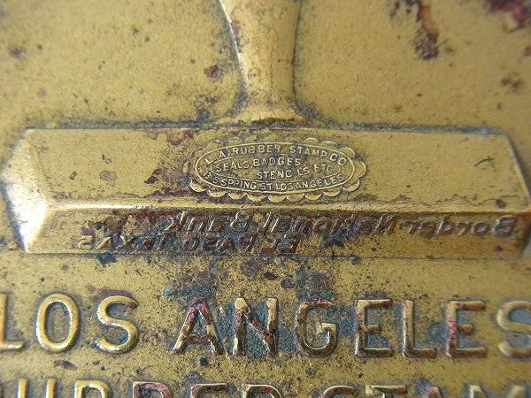 【LOS ANGELES/スタンプ/絵柄】クリップ・真鍮製・ノベルティ・アンティーク